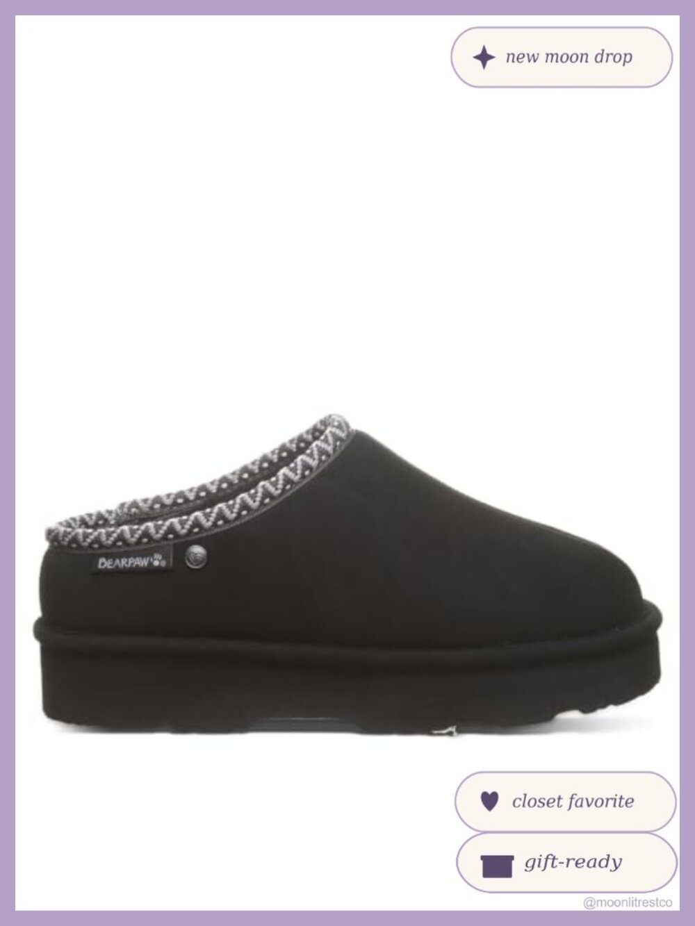 Vegan Faux Fur Lined Slipper Microfiber Blown Rubber Indoor Outdoor